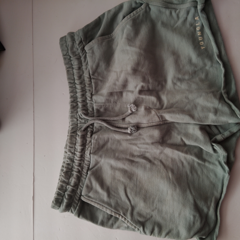 YoungLA Sage Green Women's Drawstring Athletic Shorts